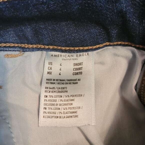 American Eagle Jeans 4 S Jegging Next Level Stretch Hi Rise Medium Dark Wash - Picture 6 of 12